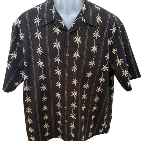 QUIKSILVER Edition Palm Trees Comfort Fit Men L Large - Picture 1 of 6